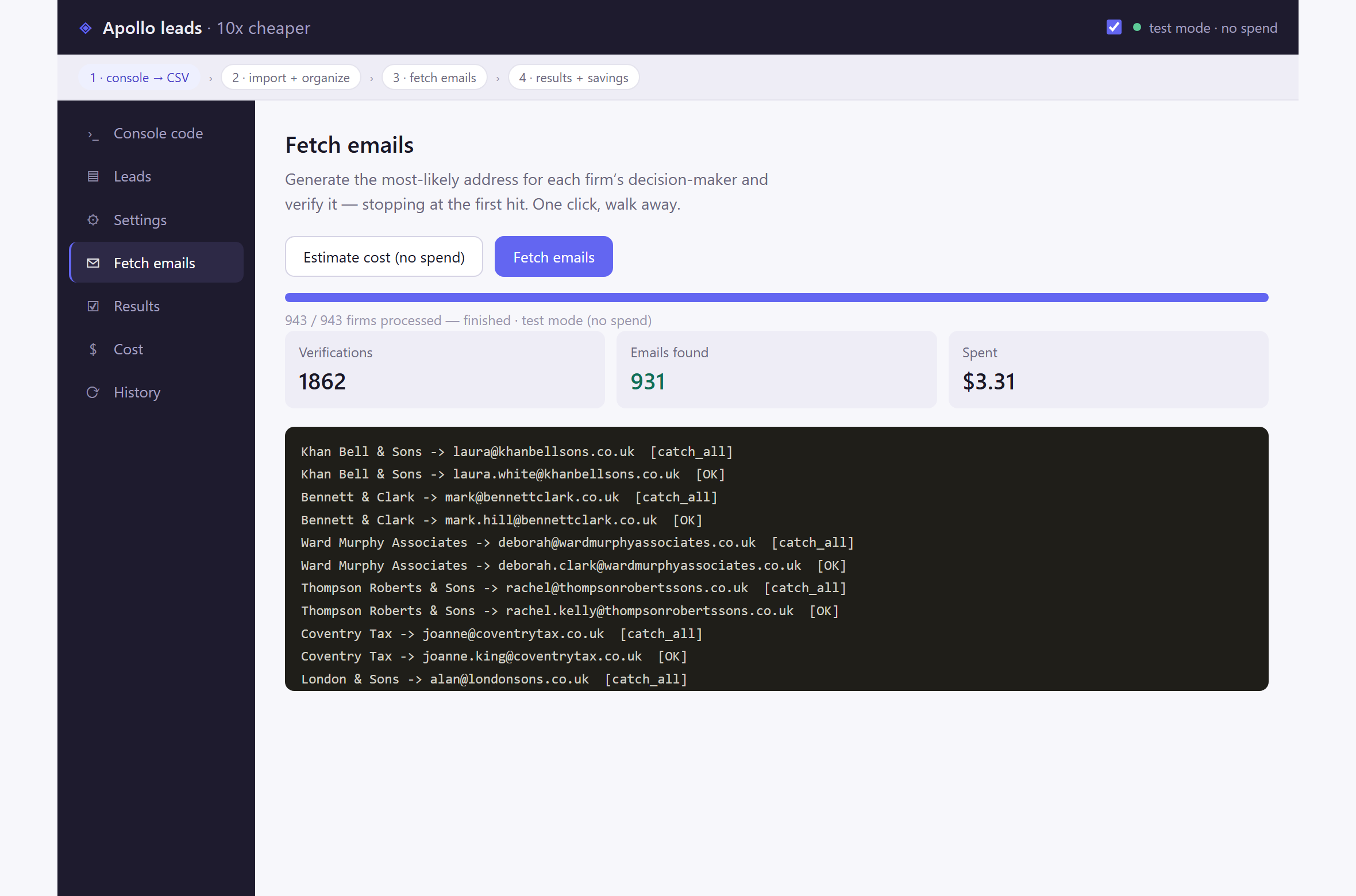 The list, merged and deduplicated